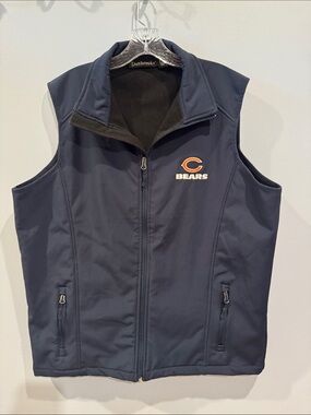 Dunbrooke Chicago Bears navy blue Archer soft-shell full-zip vest Men’s Sz L